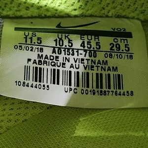 Nike Air Force 1 Utility Volt Men's Size 11.5 US Green Low Top (A01531-700)